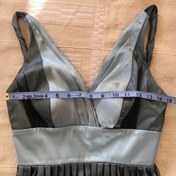 Morgan & Co satin beaded tulle dress prom 5/6 - Picture 6 of 8